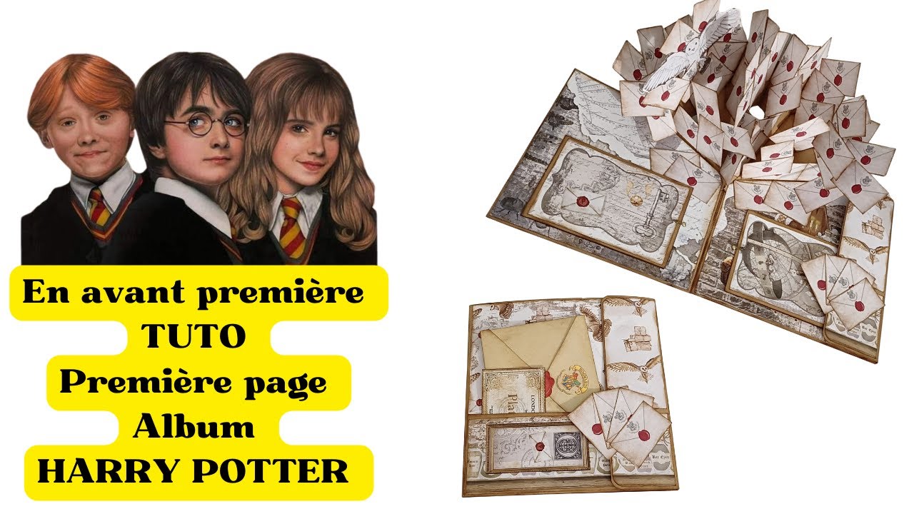 Page de couverture intérieure 1 album popup Harry Potter  #harrypotter #scrapbooking  #albumpopup