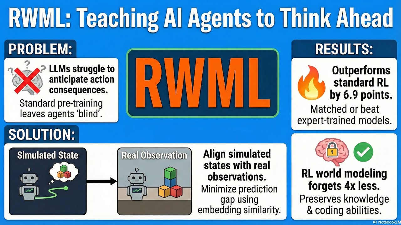 Reinforcement World Model Learning for LLM-Based Agents