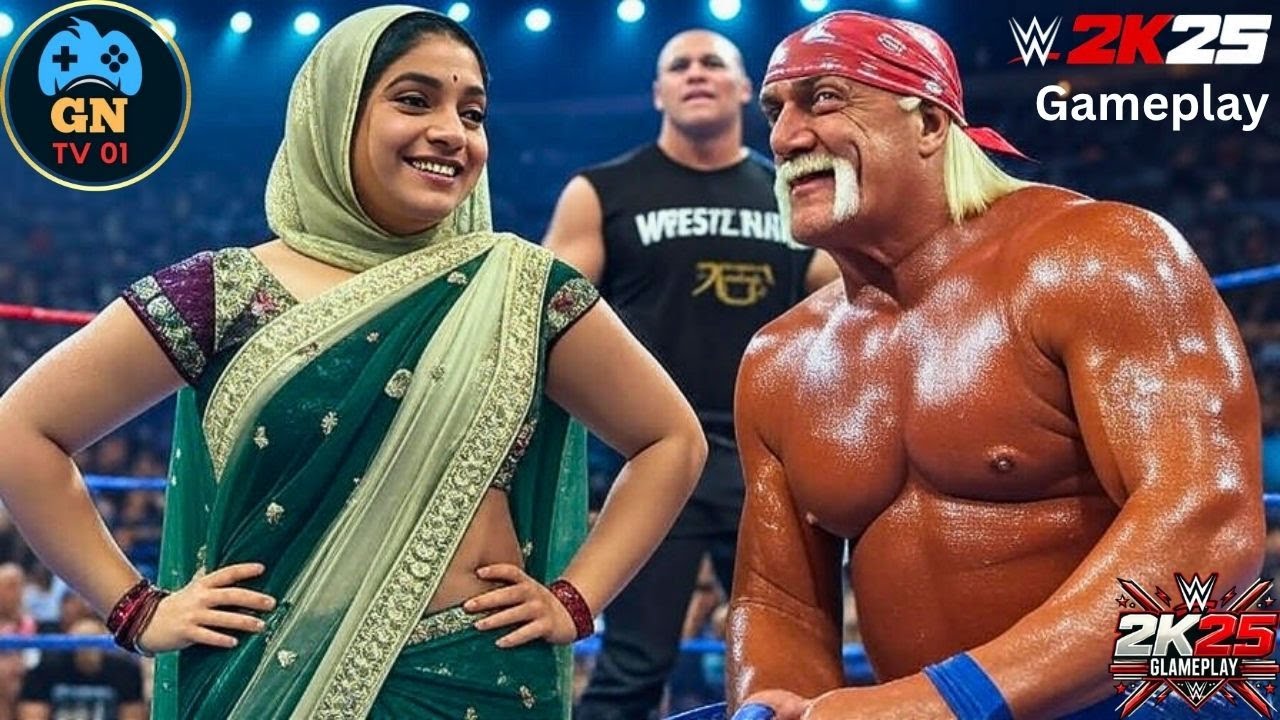 WWE 2K25 -Pakistani Diva Gul vs Hulk Hogan - Intergender Match Gameplay | August 06, 2025