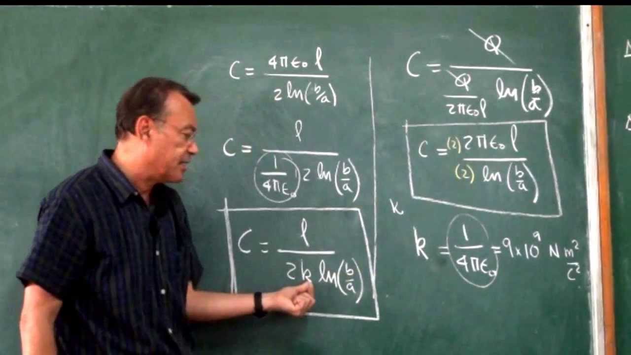 Clase 52: Capacitores cilíndricos y esféricos.