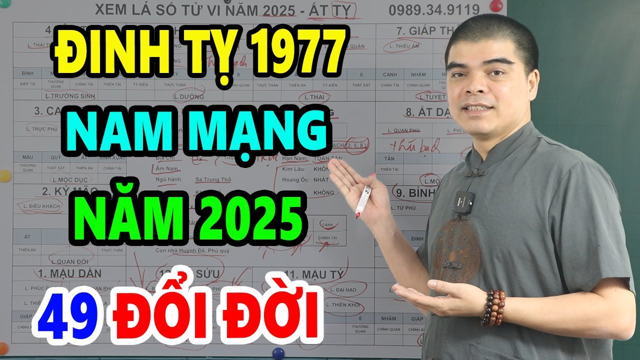Tử Vi Tuổi Đinh Tỵ 1977 nam mạng Năm 2025, Cả Đời May Mắn Giàu Có, Tiền Bạc Ùn Ùn Nếu Làm Điều Này