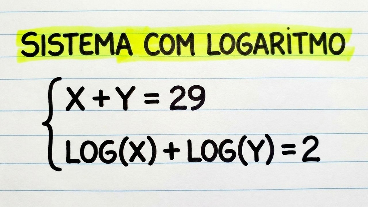 Um bom Sistema de Equações com Logaritmos