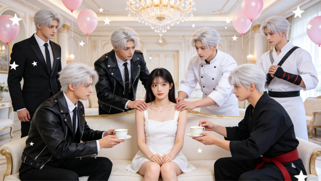 Cinderella left her half-brother with her stepsister, and seven princes adopted her and doted on her