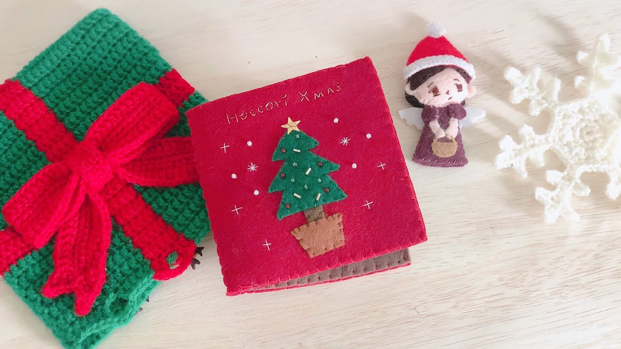 フェルトで飛び出すクリスマスカード作りました☆