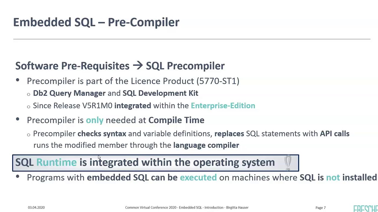 Preview Embedded SQL - An Introduction