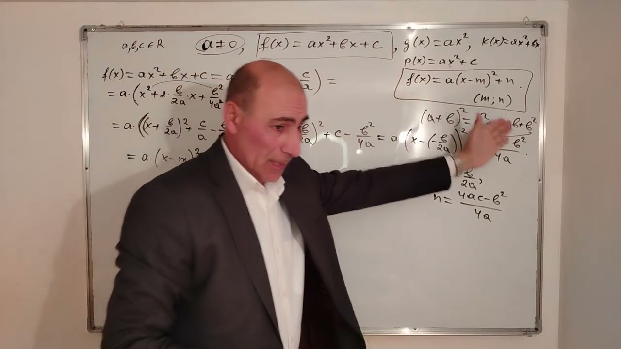 Kvadratik funksiya və onun araşdırılması(Part 1) - Etibar Quliyev riyaziyyat müəllimi