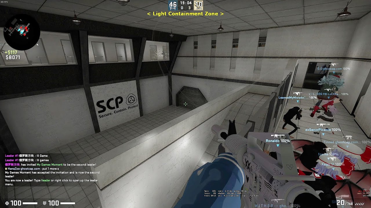 CSGO ZOMBIE ESCAPE ze_scp_containment_breach_v1_b02_cm4 On Ghostcap