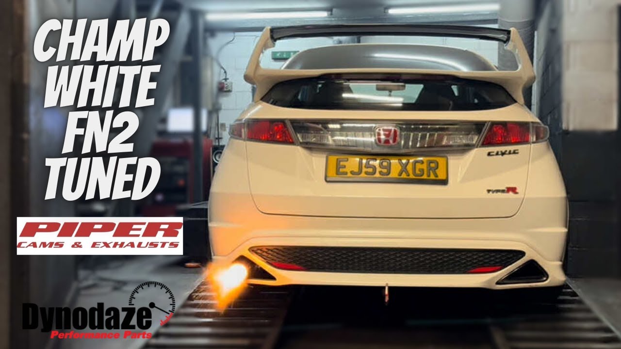 Championship White Honda Civic Fn2 Typer Full Piper 3 Inch and Remap