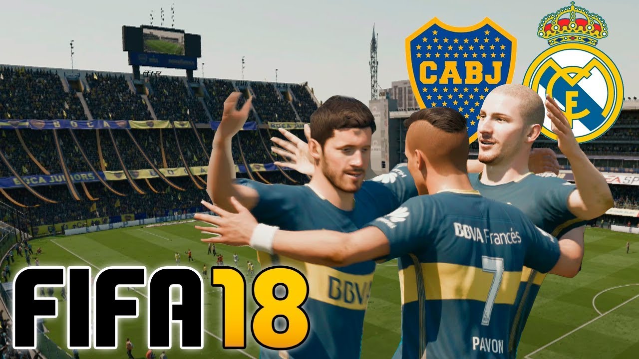 Boca vs Real Madrid - FIFA 18 Demo Gameplay La Bombonera