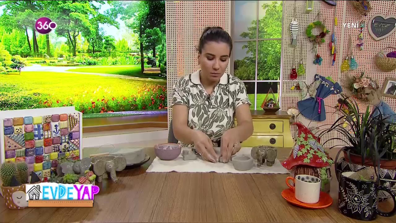 Evde Yap - Seramik Fil Saksı - 16 07 2019