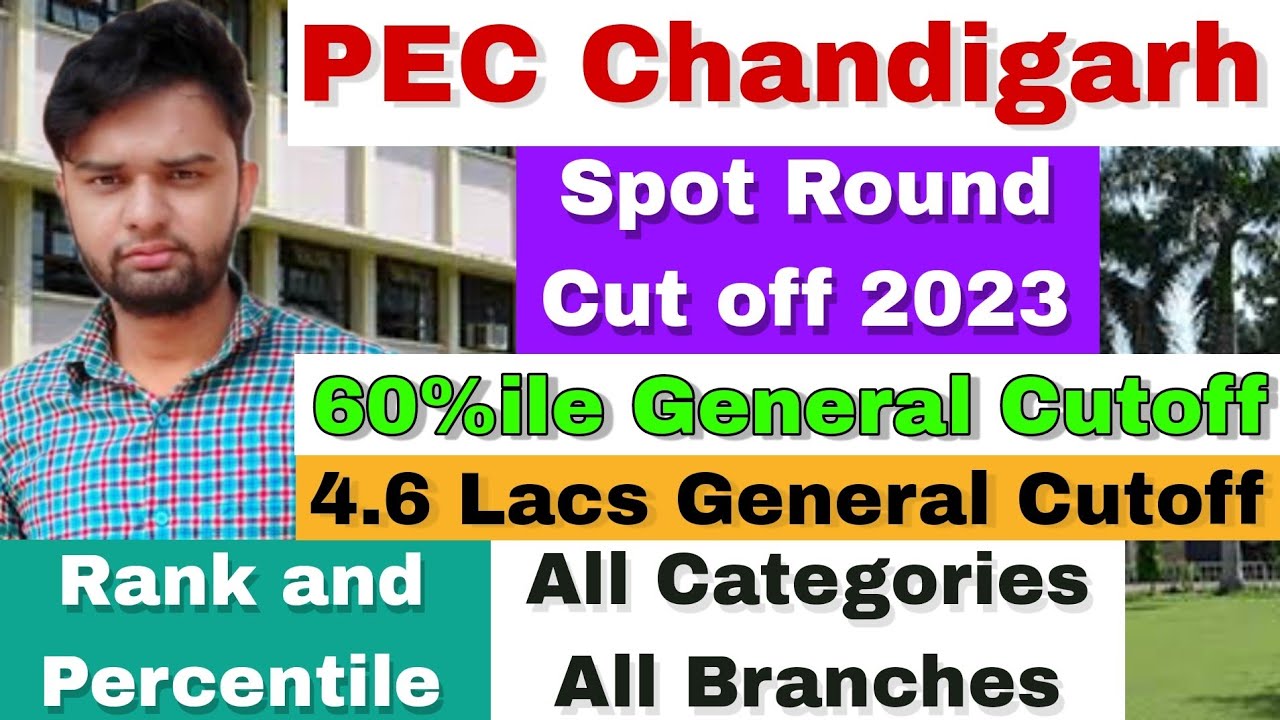 PEC Chandigarh Spot Round Cut Off 2023🔥 | 4.6 Lacs General Cutoff😍 | All Categories & All Branches