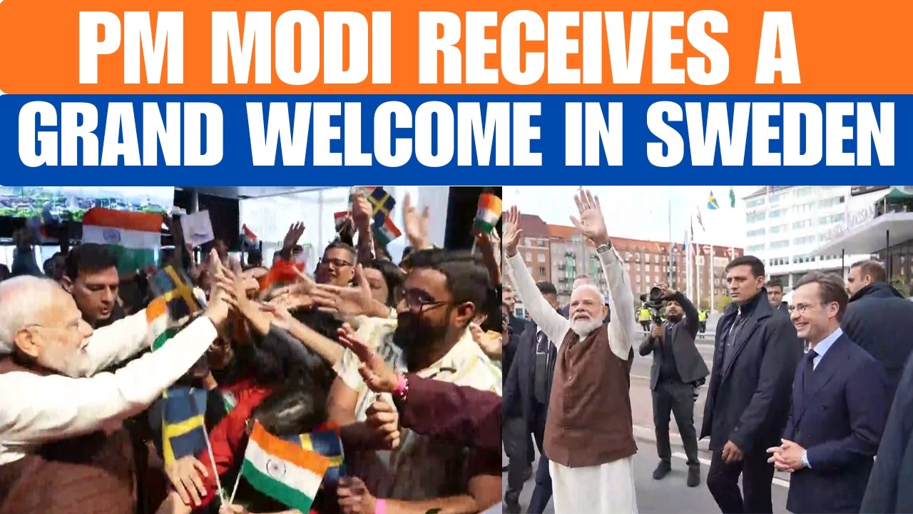 LIVE: PM Modi Receives Rousing welcome in Sweden I India Diaspora