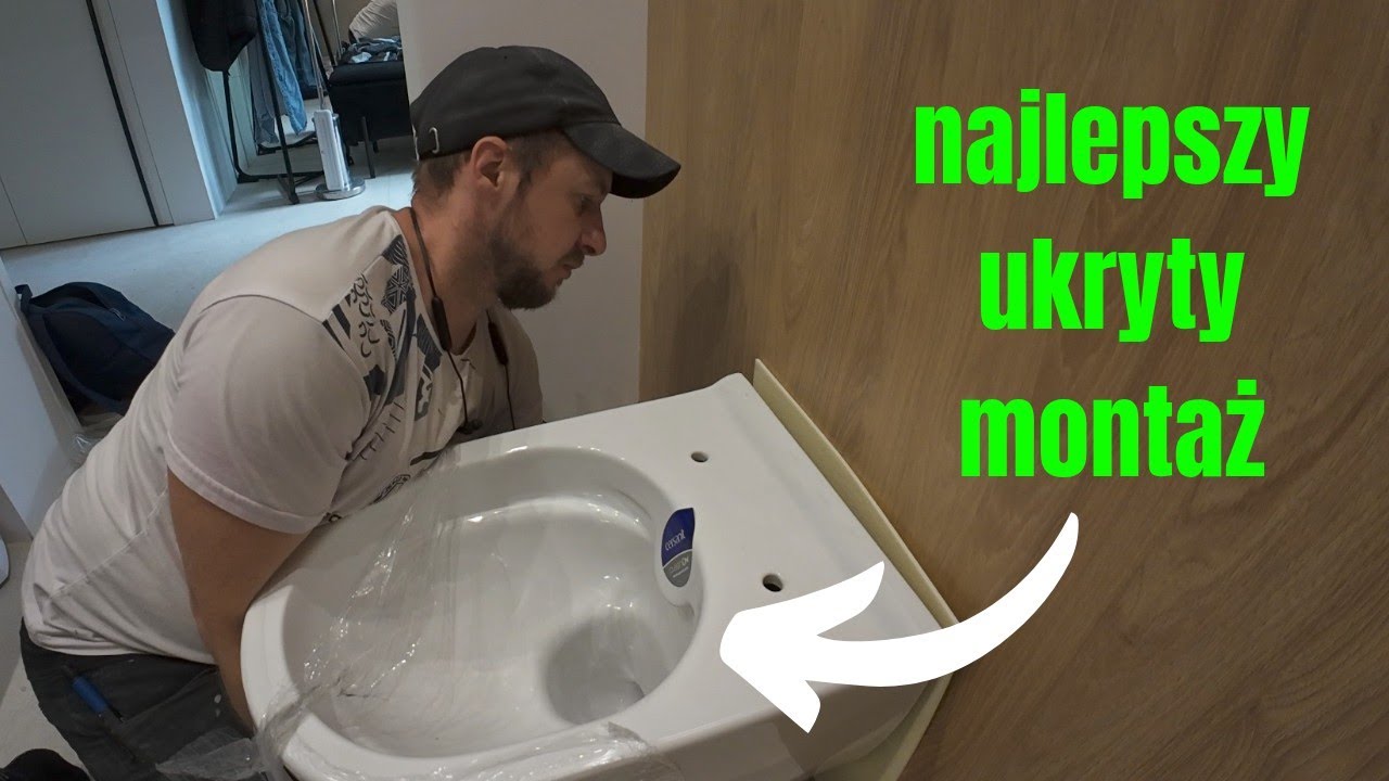 Montaż miski WC CERSANIT,  przycisk i klapa