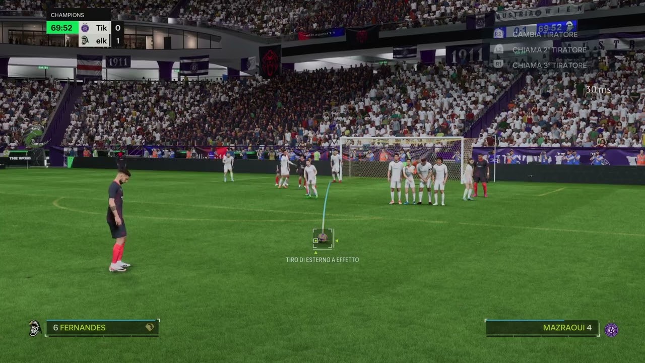 Calcio di punizione di Bruno Fernandes 93! ⚽
