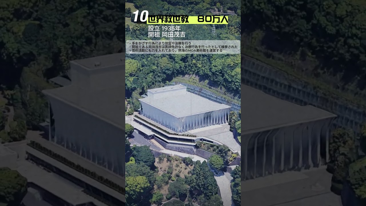 【入信したら最後！？】空から見るヤバい宗教！信者数10位 #ランキング #空から見る #宗教 #新興宗教 #shorts