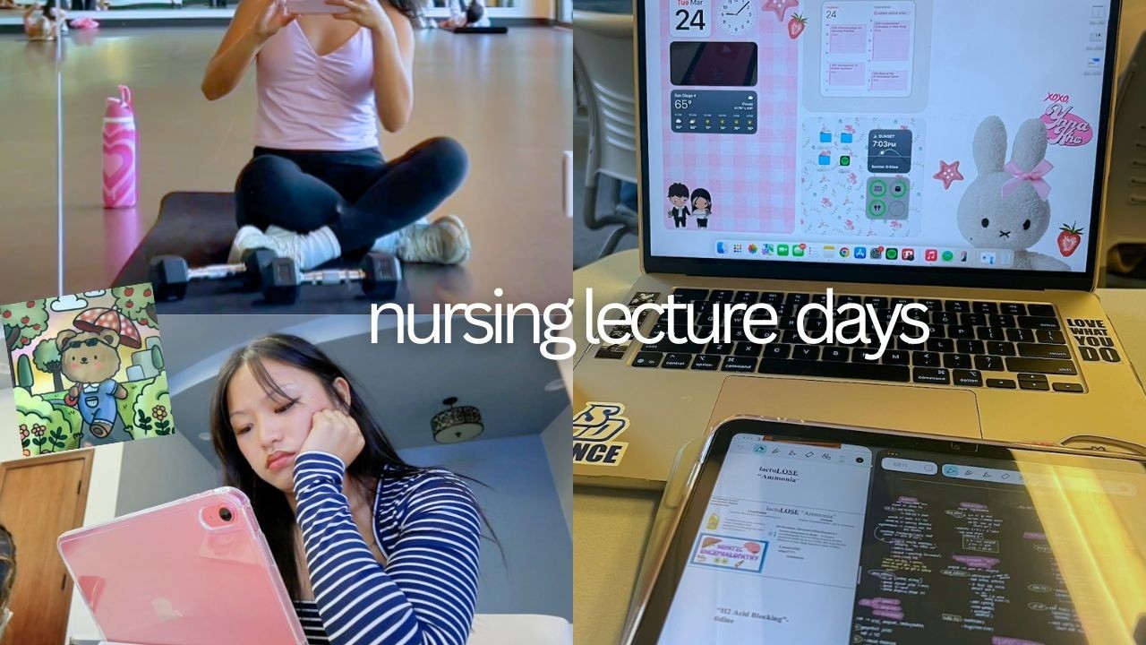 nursing student vlog: busy lecture days, what i eat + campus routine 🩺📚