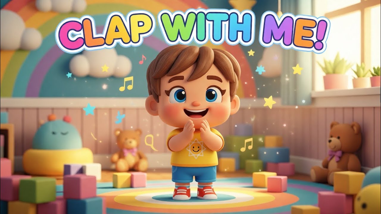 Clap Your Hands With Me 👏 | Action Song for Kids | Learn & Move Together | Toddler Rhyme