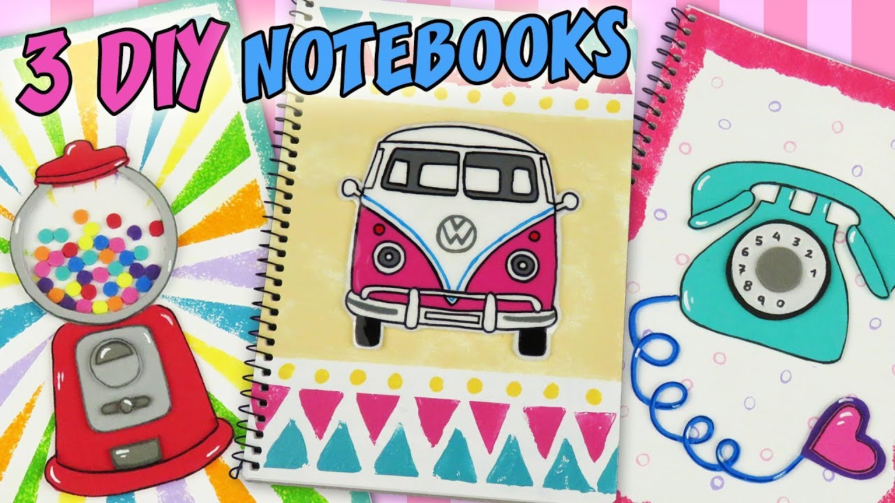 3 DIY RETRO NOTEBOOK -  FUNNY AND EASY BACK TO SCHOOL IDEAS | aPasos Crafts DIY