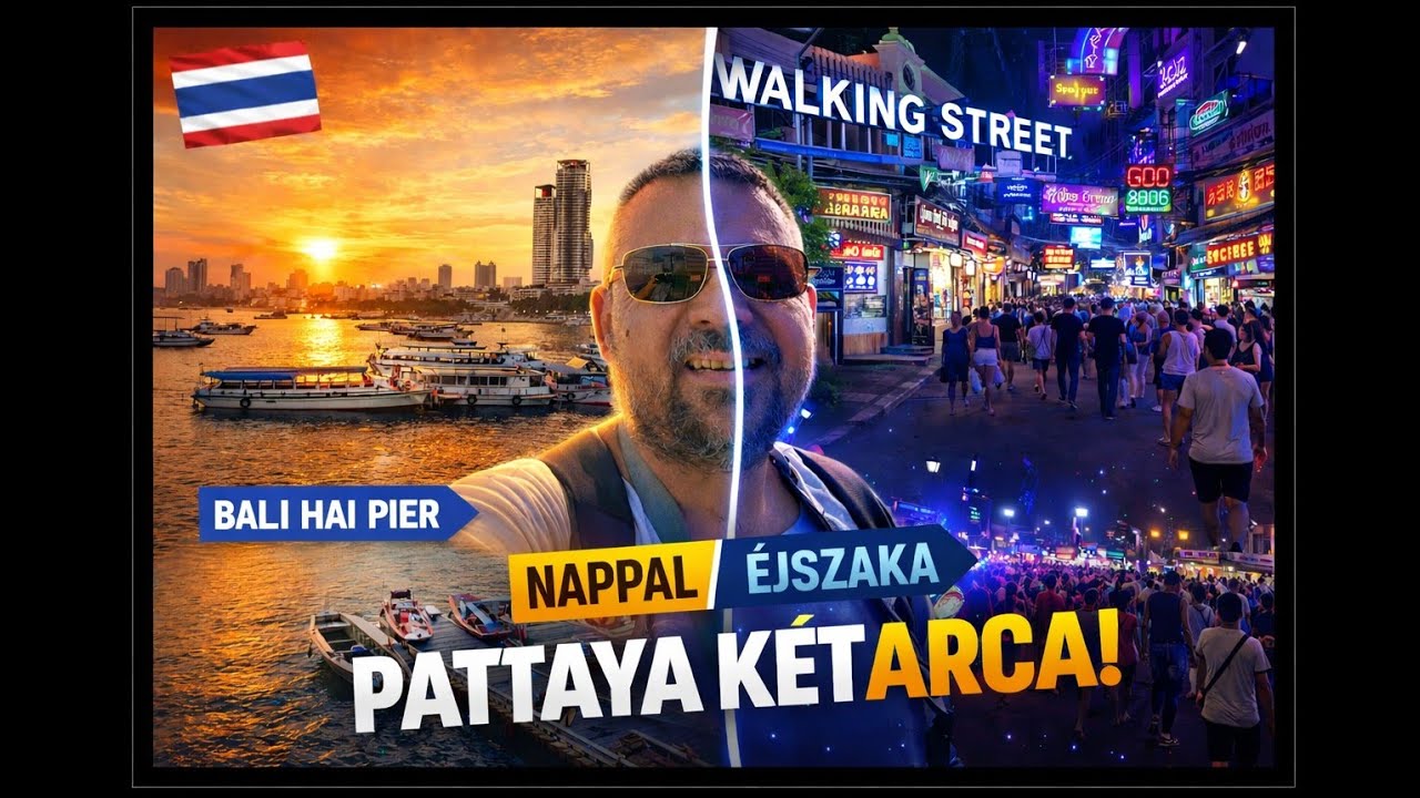 GYURI MENNI THAILAND🇹🇭2026            Pattaya, Bali Hai Pier🇹🇭Pattaya, Éjjel-Nappal Walking Street🇹🇭