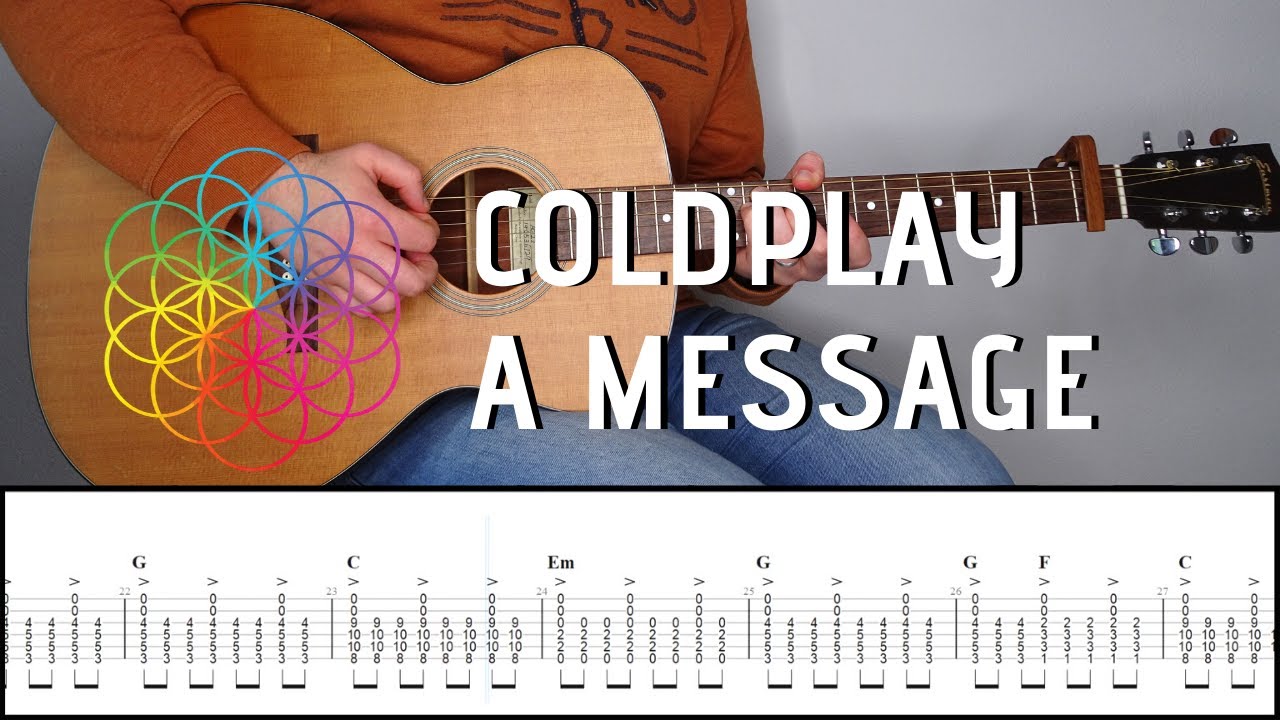 COLDPLAY - A MESSAGE | Guitar Cover Tutorial (FREE TAB)