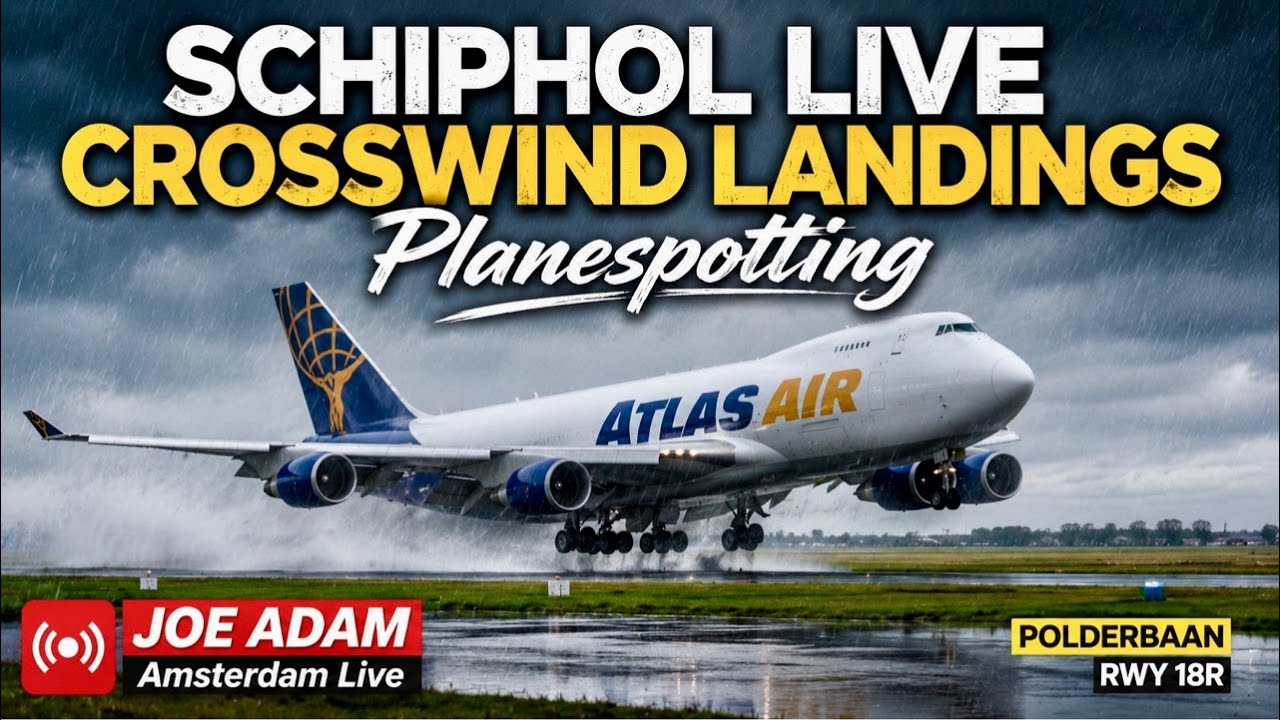 🔴 LIVE: Crosswind Landings at Amsterdam Schiphol | June 4, 2026