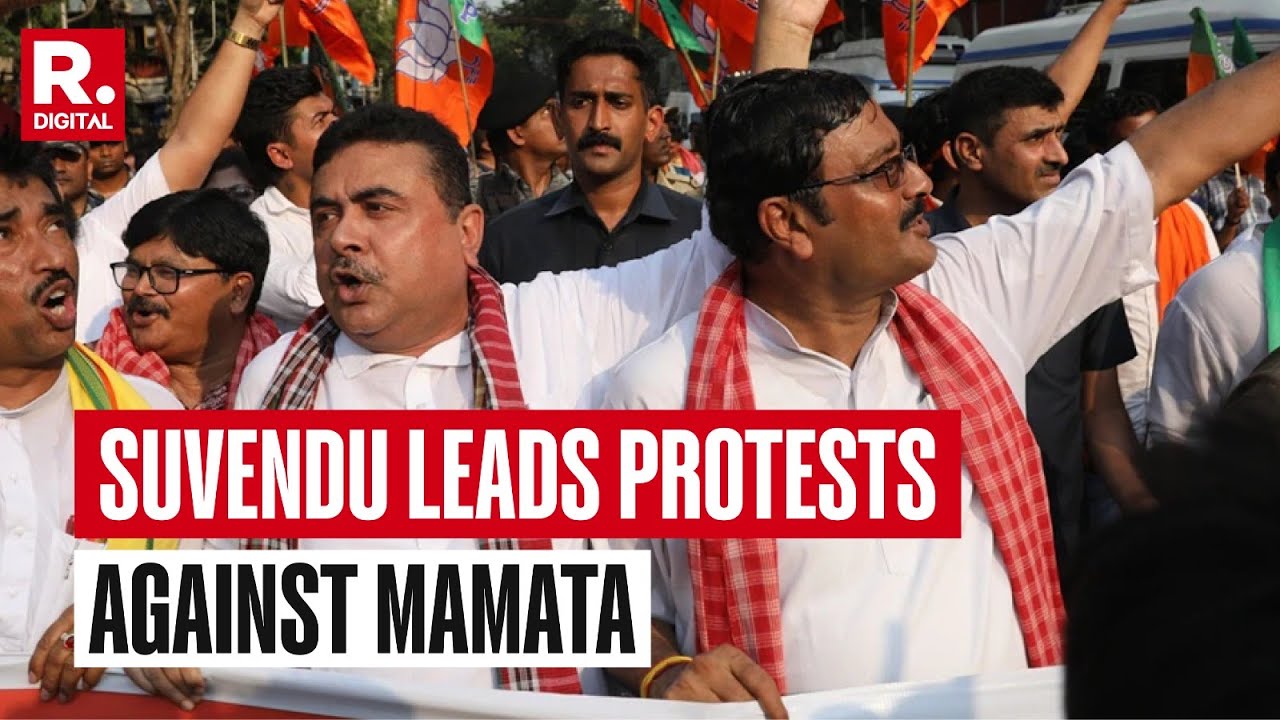 BJP Stages Protest Against West Bengal CM Mamata Banerjee in Kolkata