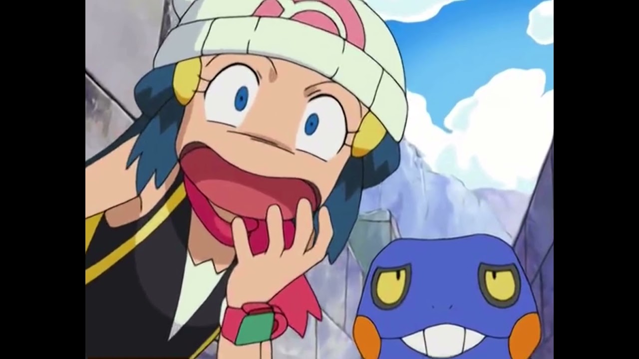 Pok&eacute;mon DP: Croagunk saves Dawn 🥺🌸💗