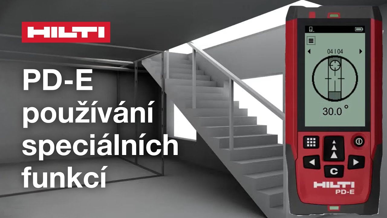 Hilti PD-E - používání speciálních funkcí
