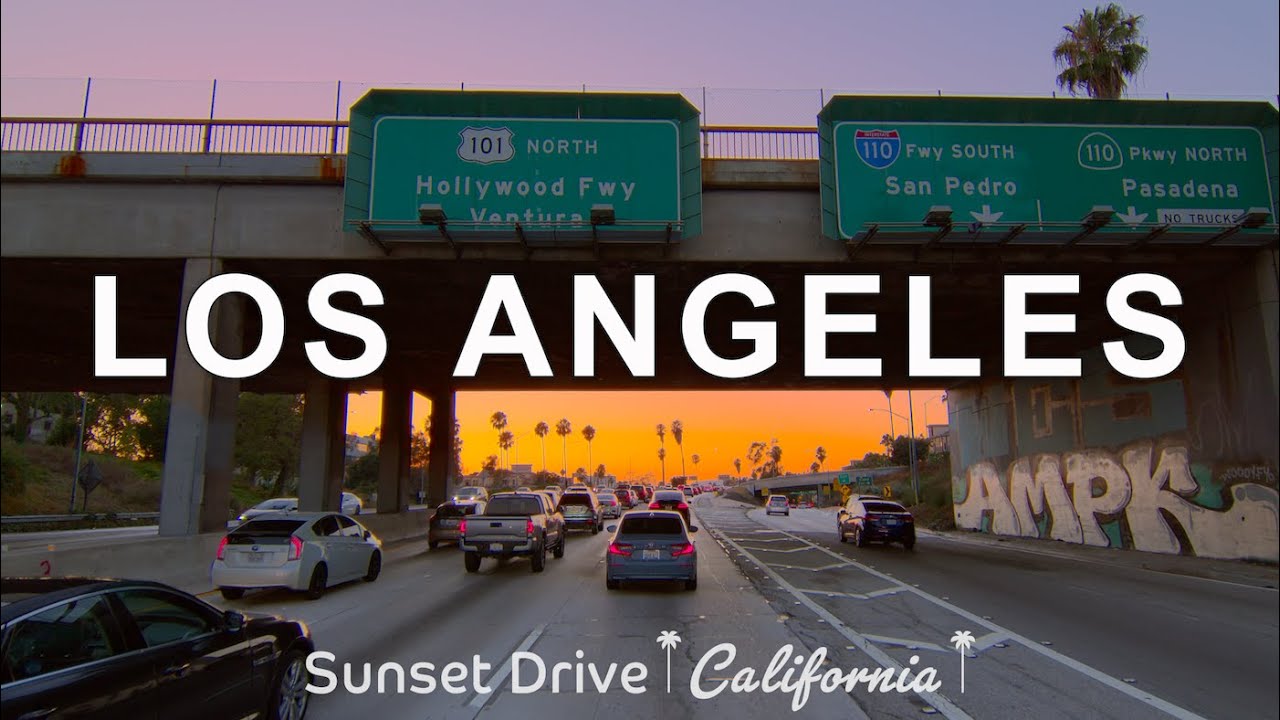 Driving Los Angeles at Sunset: Hollywood to Downtown