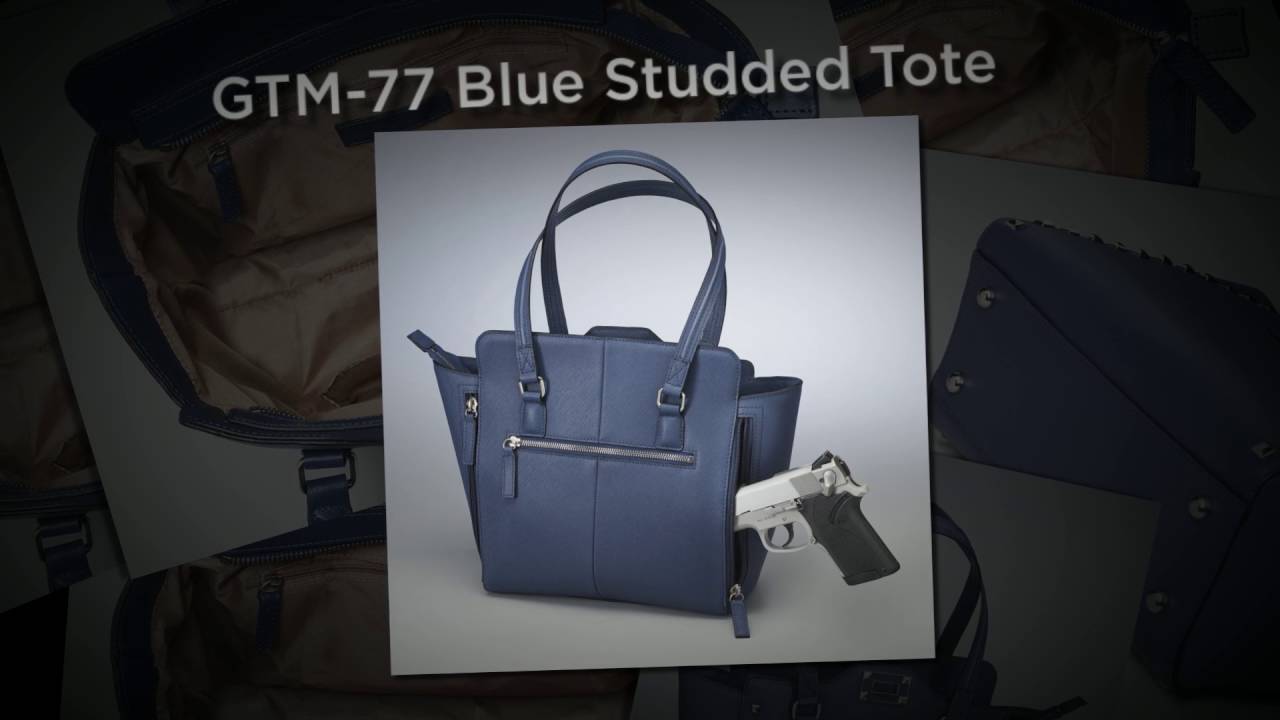 GTM 77 Blue Studded Tote