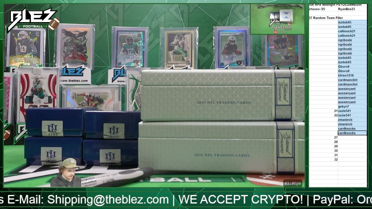 2025 National Treasures PYP #03 4 box Full Case NFL Pick Your Parallle lBreak
