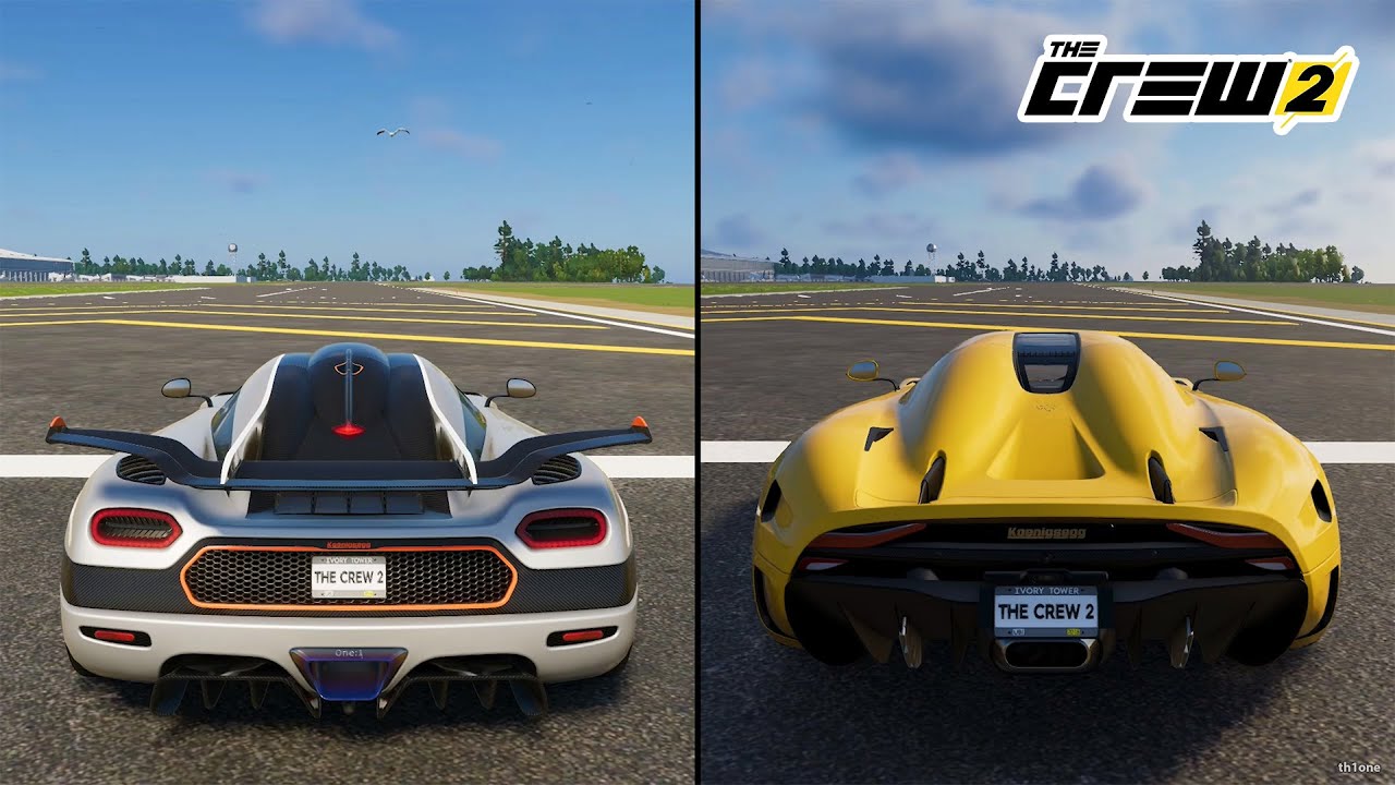 The Crew 2 | Koenigsegg One:1 2014 vs. Koenigsegg Regera 2015 Performance and Sound Comparison