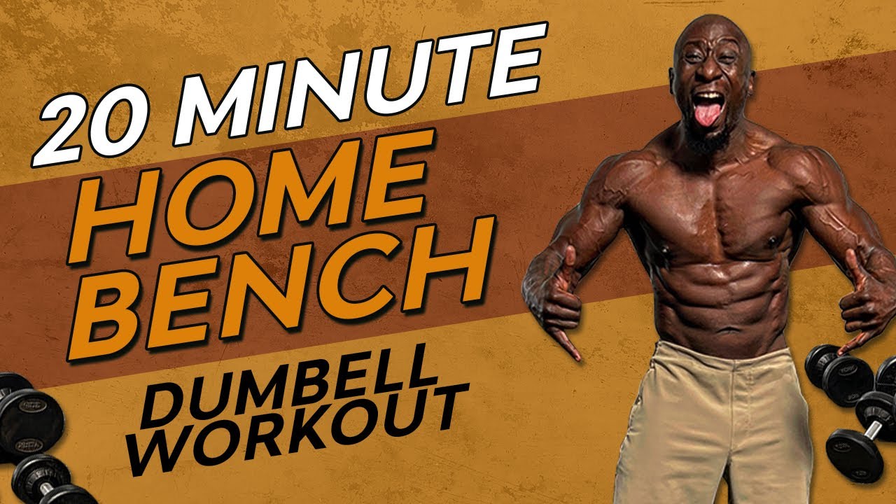 20 Minute Bench Dumbbell HIIT Workout – No Repeat – Build Muscle