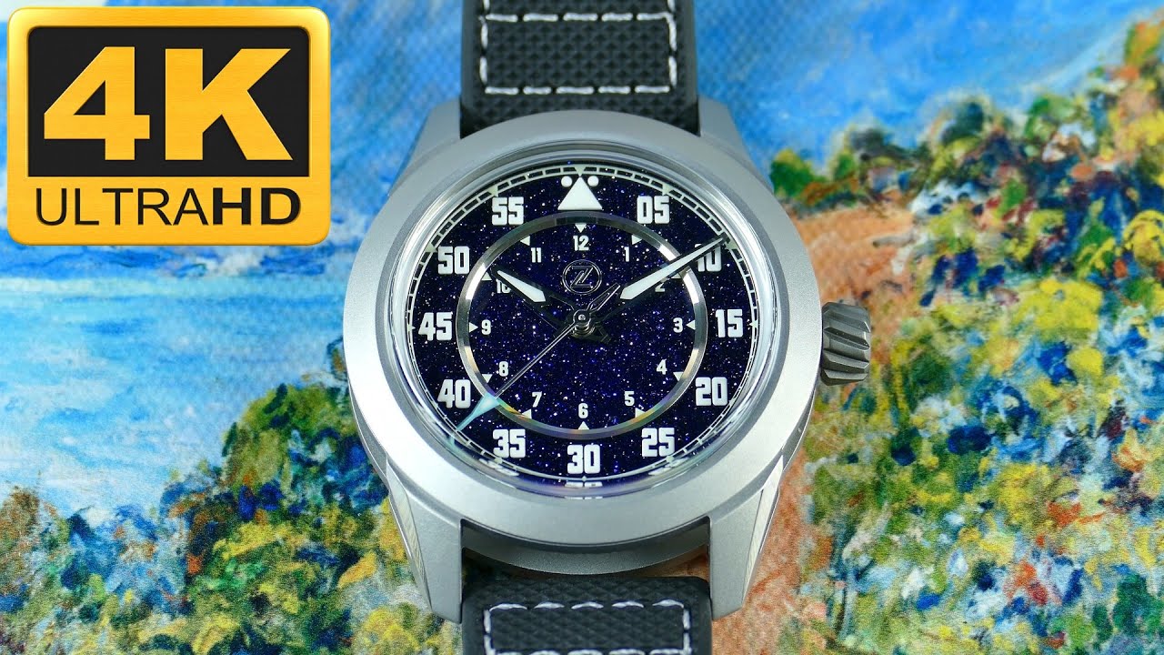 Zelos – Eagle 2 Ti, 39mm Titanium Pilot Watch with a Stunning Aventurine Dial and 100m WR