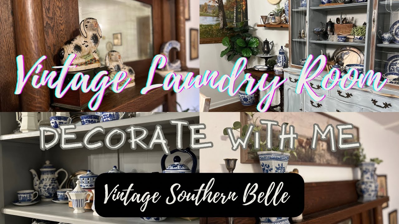 Decorate with Me/ Vintage Laundry Room Decorating