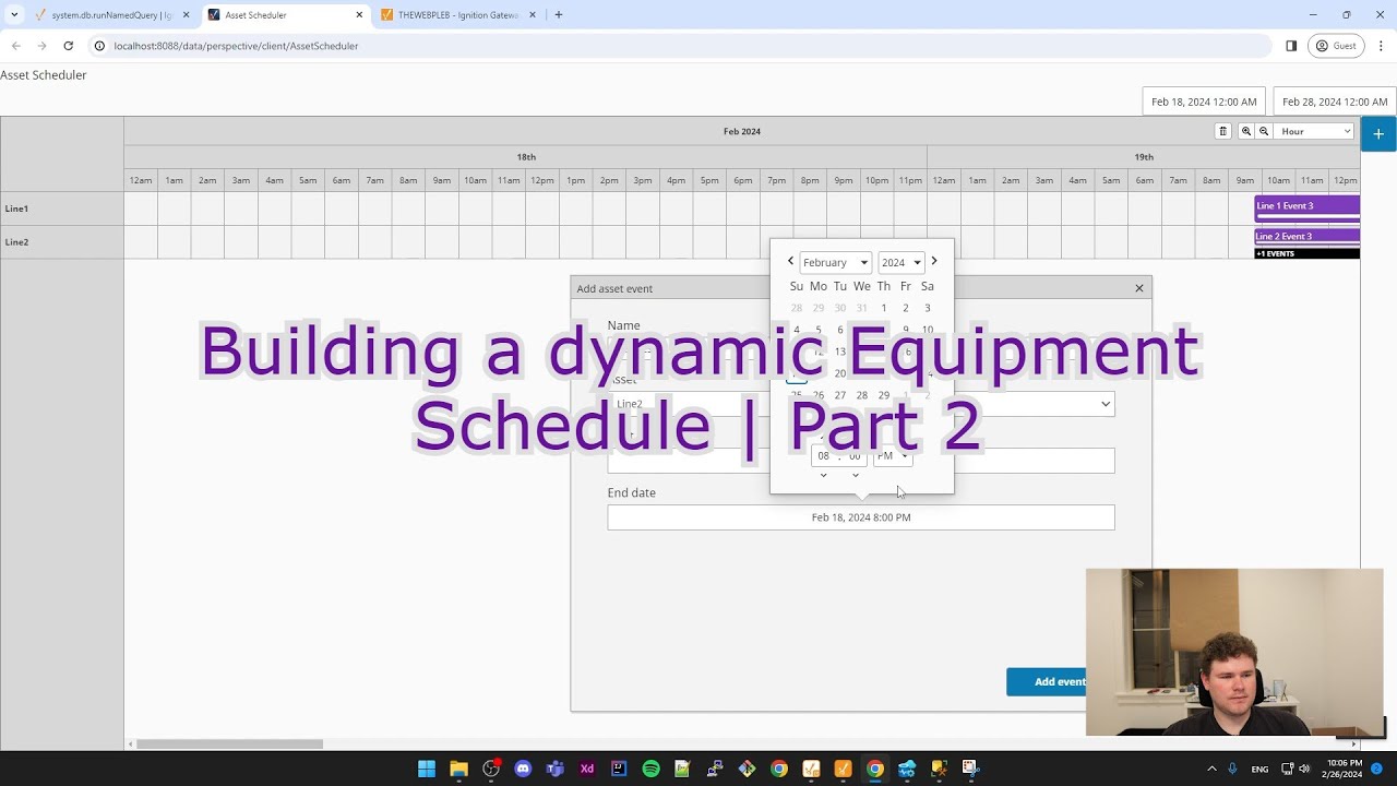 Building a dynamic Equipment Schedule | Part 2 | Ignition 8.1