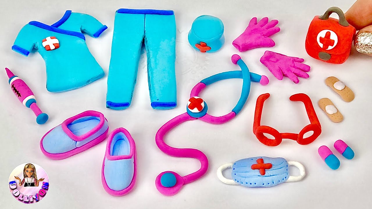 DIY How to Make Polymer Clay Miniature Doctor Set | DIY Easy Polymer Clay tutorial Mini Medical Kit