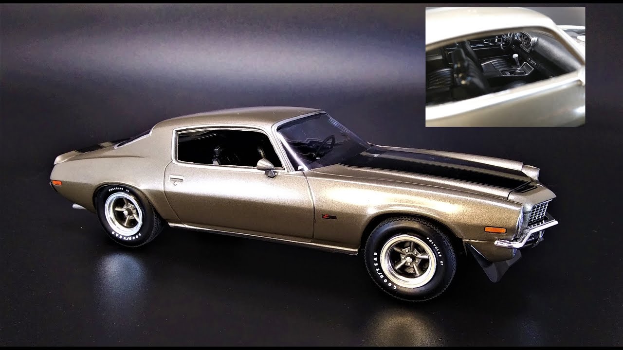 Обзор комплекта для сборки модели Chevy Z28 Camaro 350 Full Bumper 1970 года в масштабе 1/25 от A...