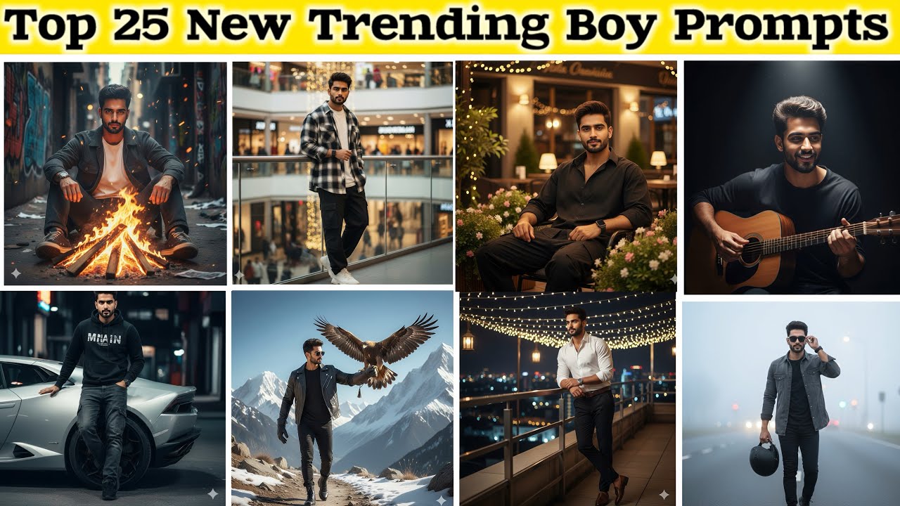 Trending 25 Prompts for Boys | Ai Retro Google Gemini Top 25 Prompts 