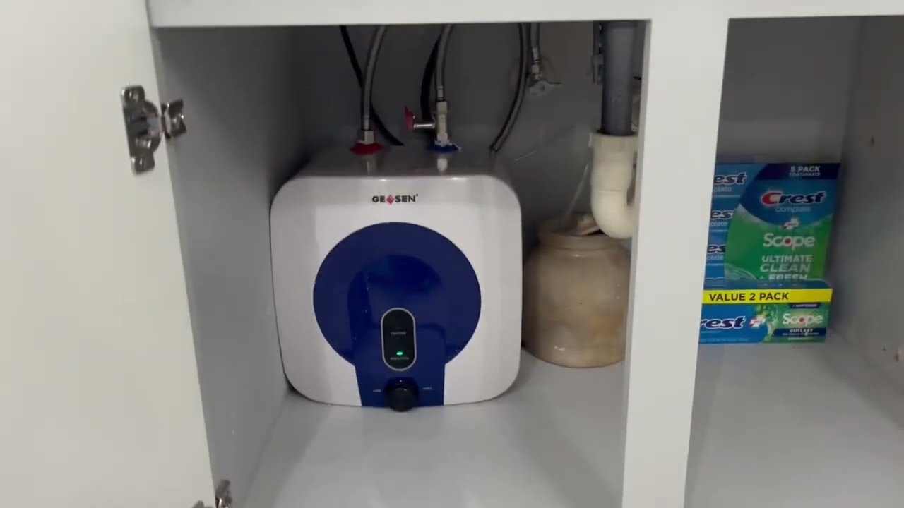 Fantastic Under Sink Hot Water Heater Install, GEESEN 2 5 Gallon Mini Hot Water Heater 1500W