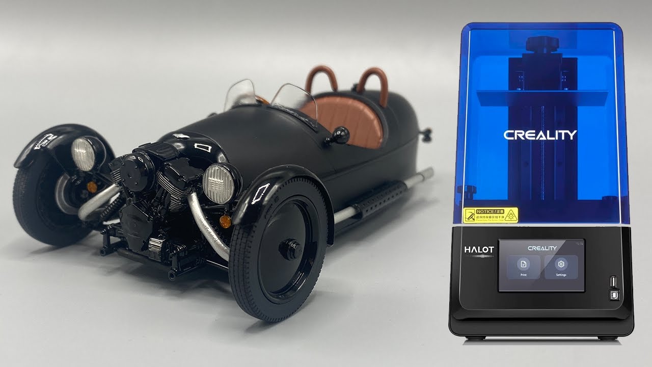 Полностью 3D-печать и сборка модели Morgan 3 Wheeler с помощью Creality Halot-One Plus