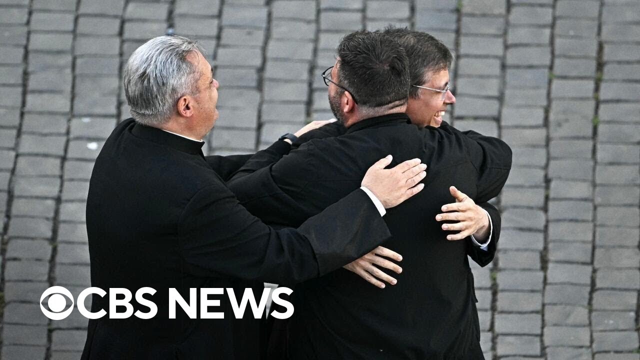 Emotional reactions to news of a pope about to emerge at the Vatican