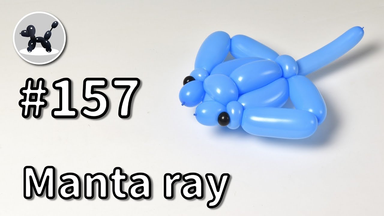 Manta ray - How to Make Balloon Animals #157 / バルーンアートの作り方 #157  (エイ)