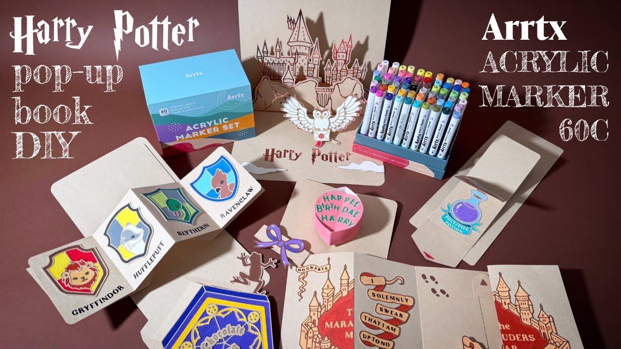 아트엑스 아크릴마카 브러시 60c 세트로 해리포터 diy 팝업카드 만들기 #arrtx60c #harrypotter #diycrafts #popupcard #해리포터 #diy