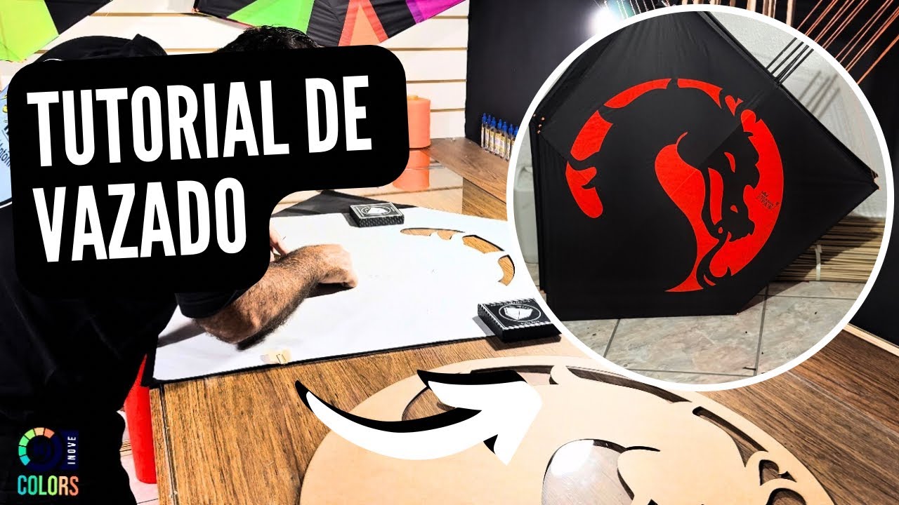TUTORIAL DE PAPEL VAZADO PARA PIPA DE 1 METRO DO MORTAL KOMBAT