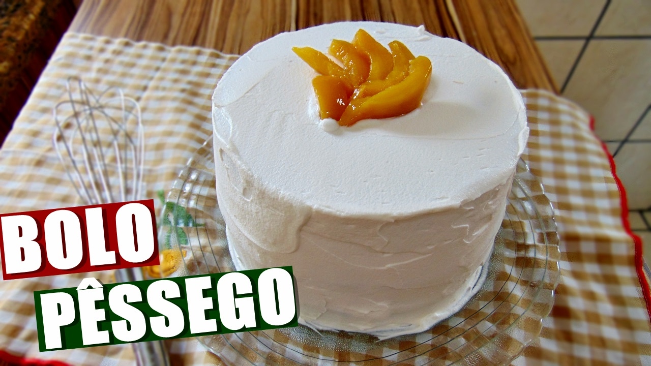 BOLO DE PÊSSEGO PARA ANIVERSÁRIO SUPER FÁCIL E DELICIOSO | Menino Prendado