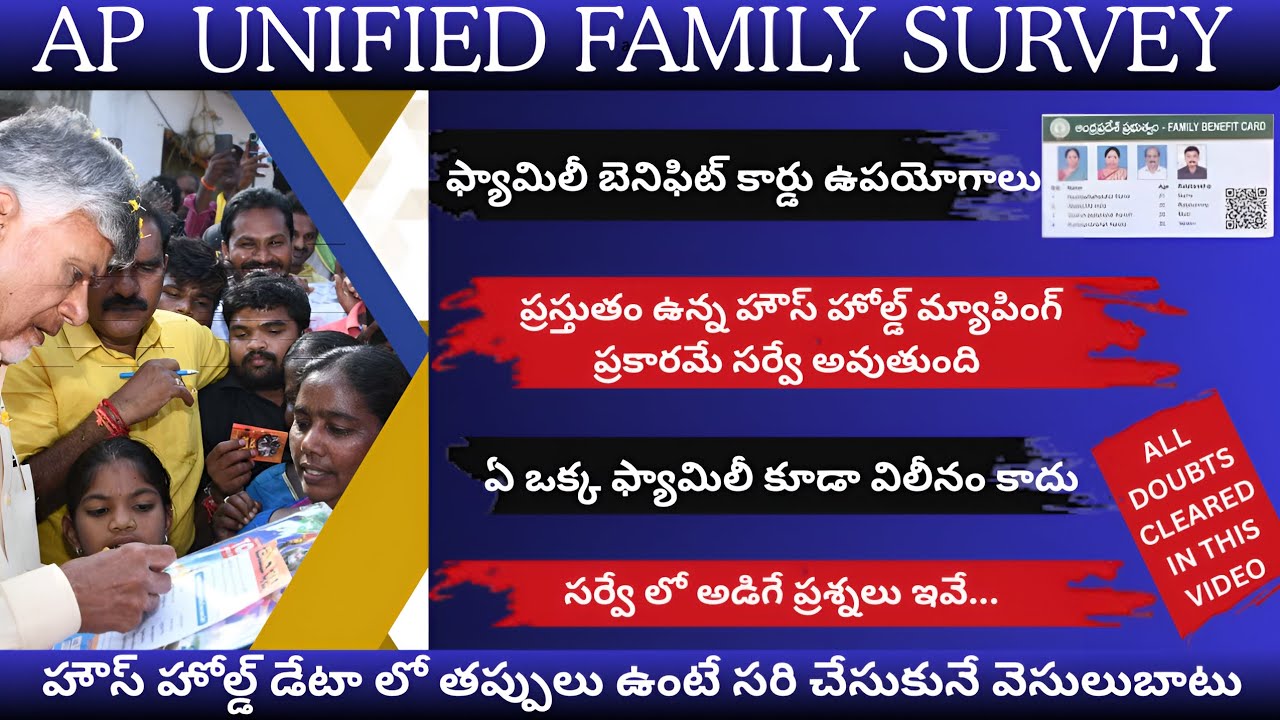 యూనిఫైడ్ ఫ్యామిలీ సర్వే కొన్ని ముఖ్యమైన అప్డేట్స్,UFS KEY UPDATES,HOUSE HOLD CORRECTIONS,EDIT OPTION