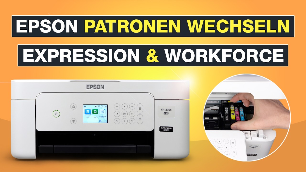 Epson Druckerpatronen wechseln ✅ Alle Expression & Workforce Modelle Anleitung | Home XP-4205 + 2205