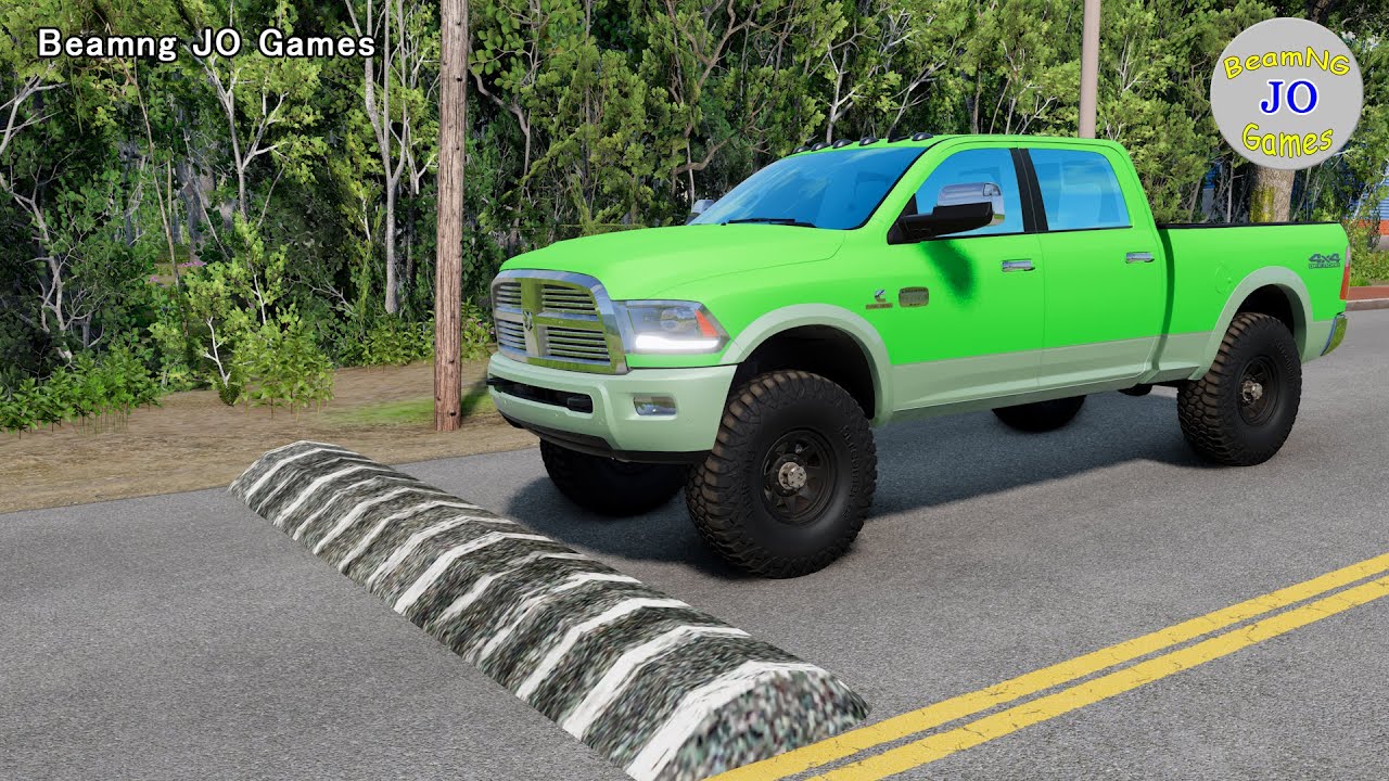 Cars vs Massive Speed Bumps # 501 – BeamNG JO Games