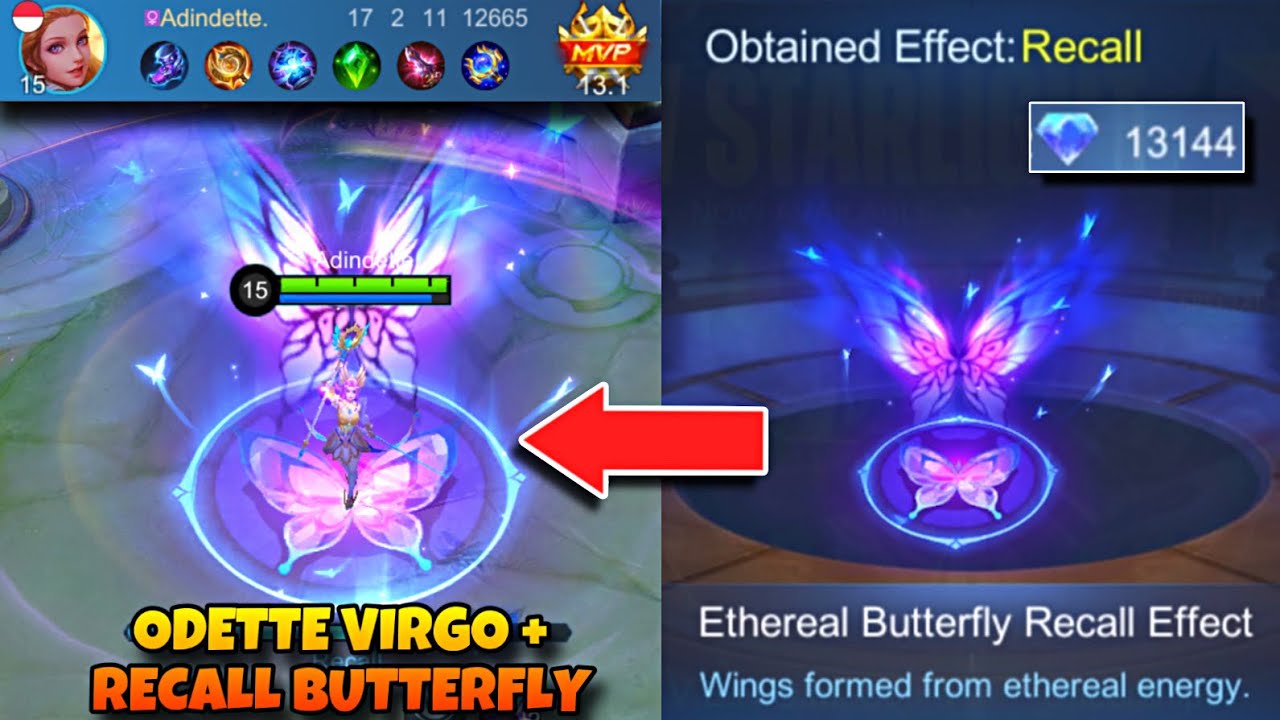 ODETTE VIRGO + RECALL BUTTERFLY SANGAT COCOK ! COCOK BUAT OE BANTAI LO !